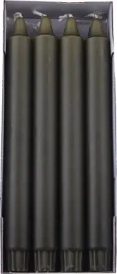 Kronelys DIANA stearin 24cm oliven (8)