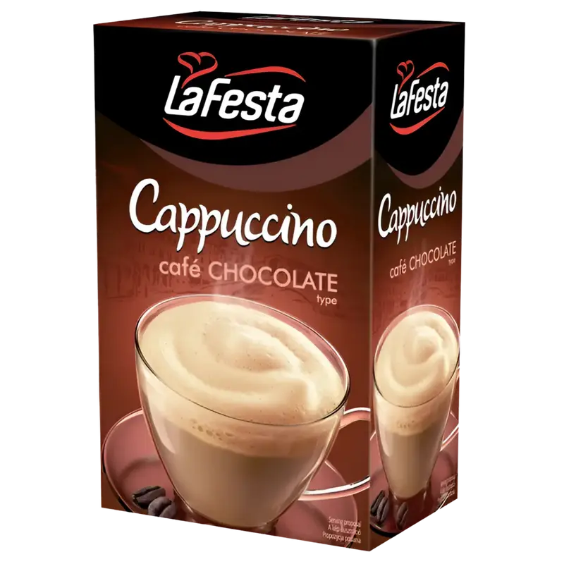 LaFesta Cappuccino Café Sjokolade Instant Drikk 10-Poser, 125g