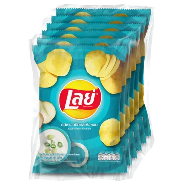 Lay's Classic Potato Chips Sour Cream & Onion, 6x48g