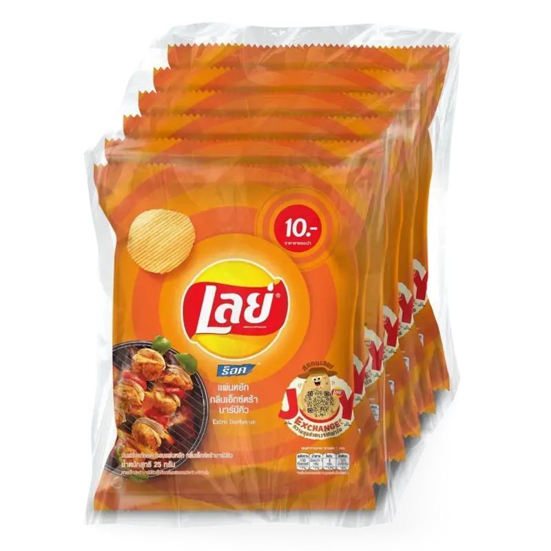 Lay’s Rock Potato Chips Extra BBQ Flavor, 6x48g