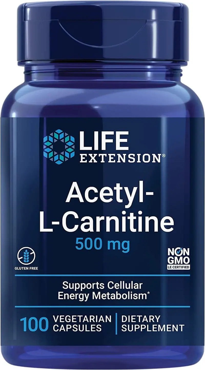 Life Extension Acetyl-L-Carnitine (500 mg, 100 vegetarian capsules)
