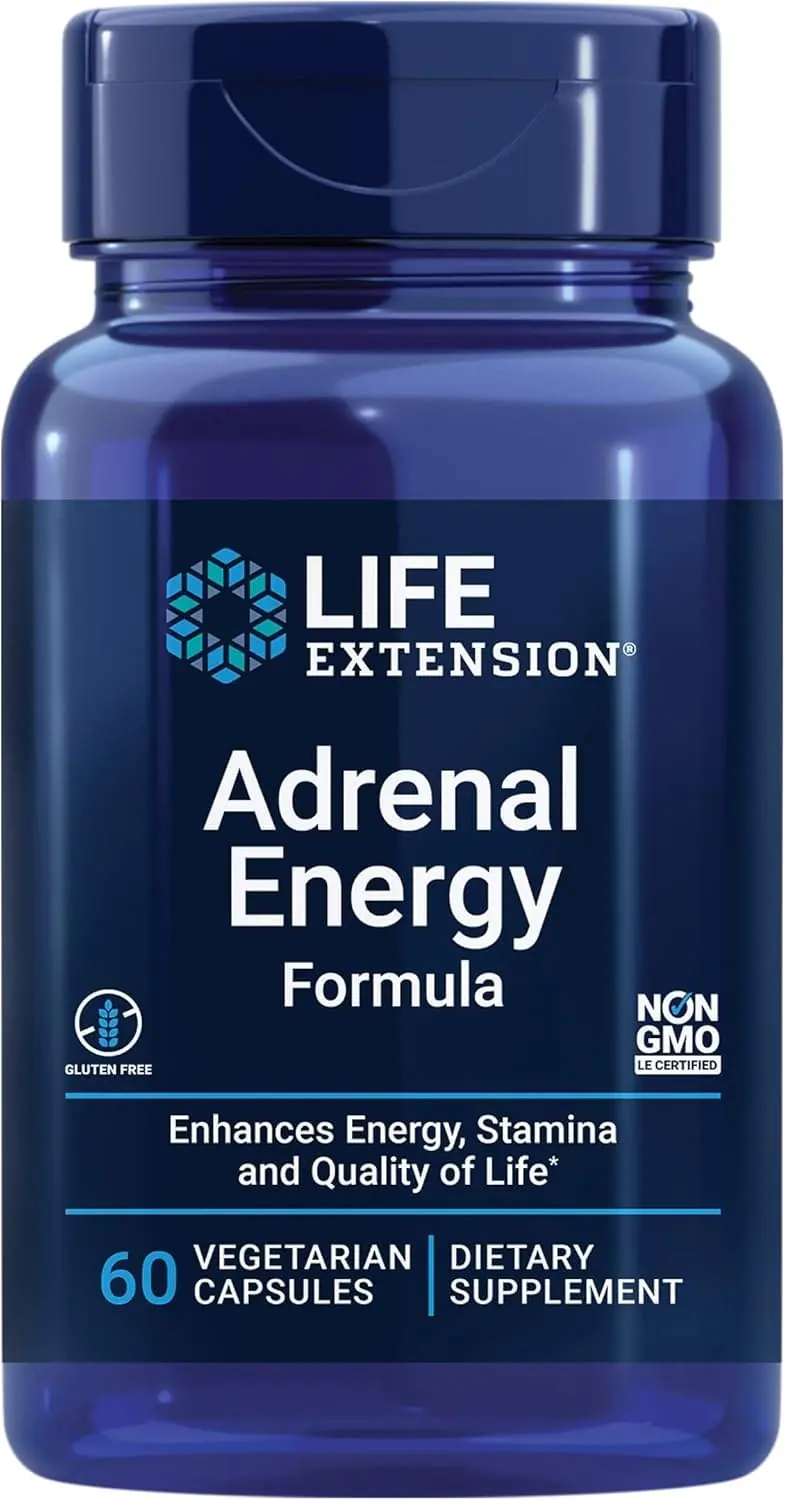 Life Extension Adrenal Energy Formula (60 vegetarian capsules)