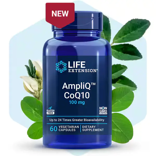 Life Extension AmpliQ CoQ10™ 100 mg with FenuMat® (60 Vegetarian Capsules)
