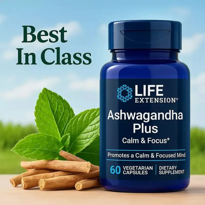 Life Extension Ashwagandha Plus Calm & Focus (60 capsules)