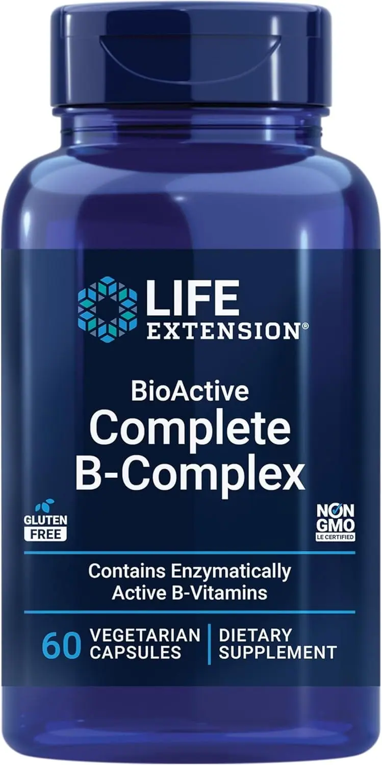 Life Extension BioActive Complete B-Complex (60 Vegetarian Capsules)