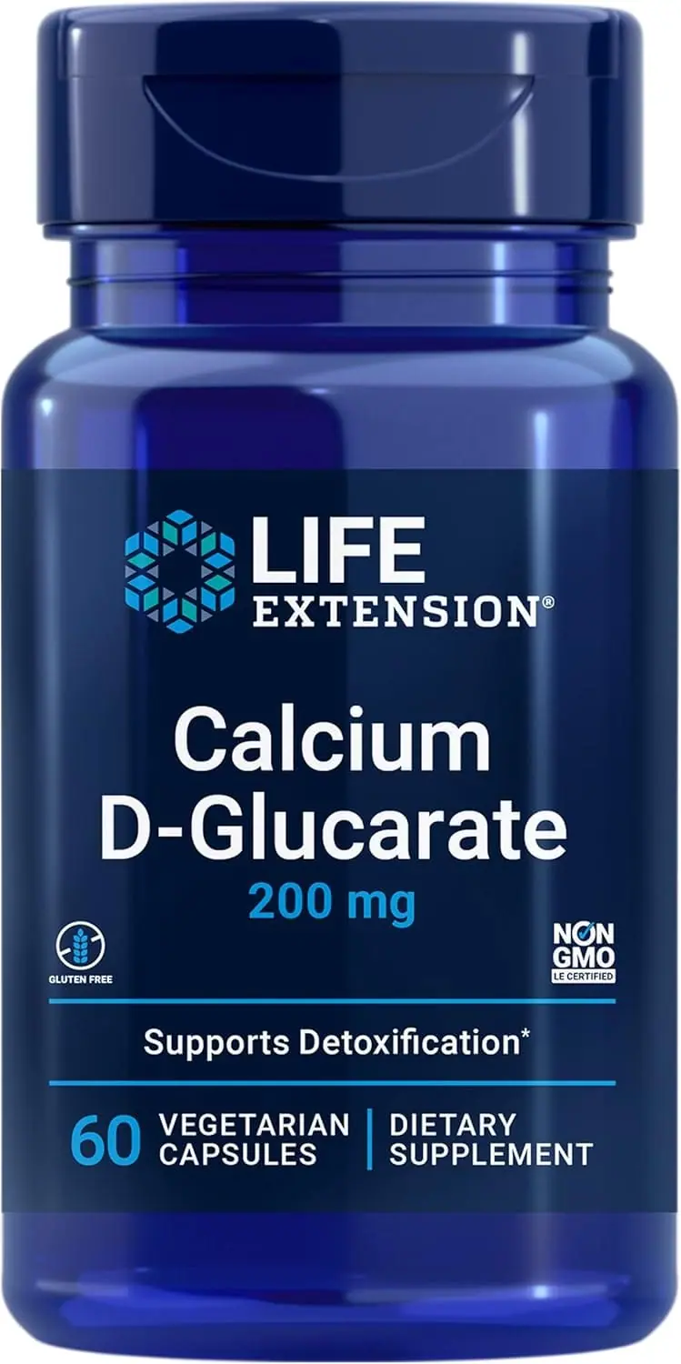 Life Extension Calcium D-Glucarate 200 mg (60 Vegetarian Capsules)