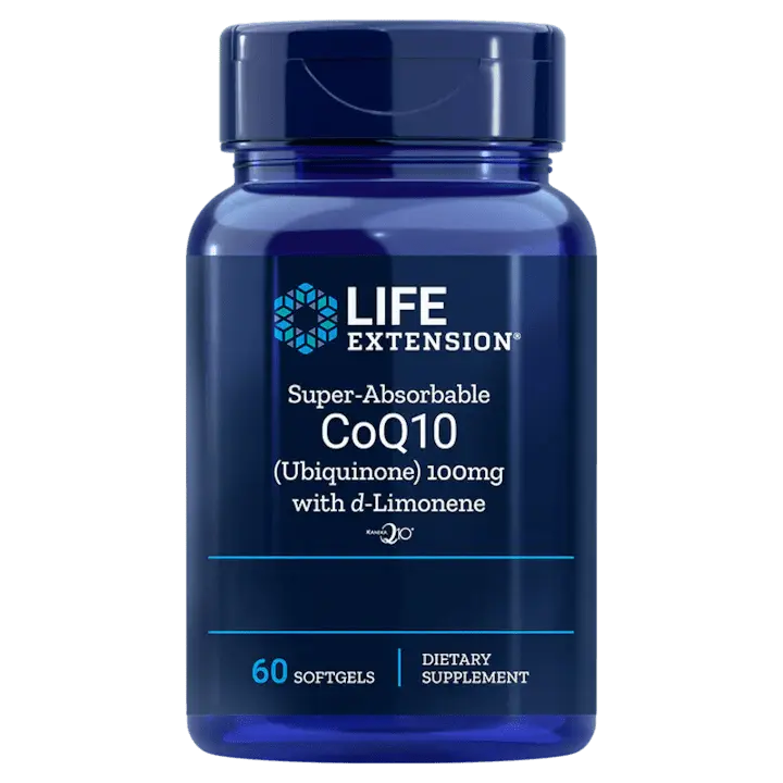 Life Extension CoQ10 (Ubiquinone) with d-Limonene 100 mg (60 Softgels)