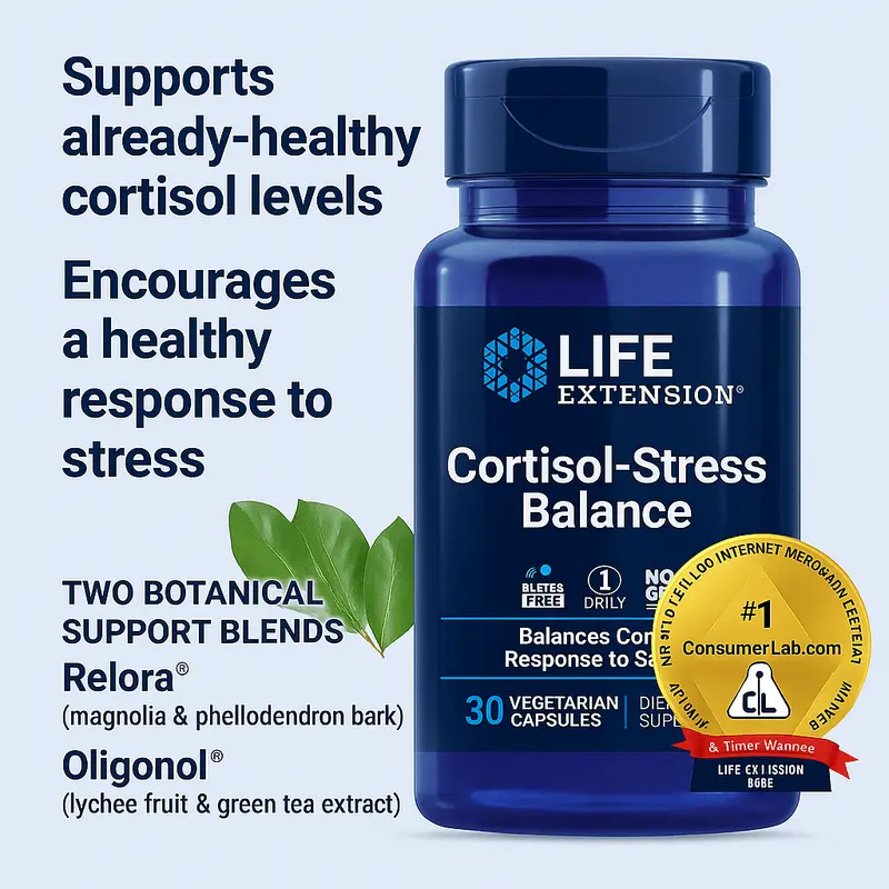 Life Extension Cortisol-Stress Balance (30 vegetarian capsules)