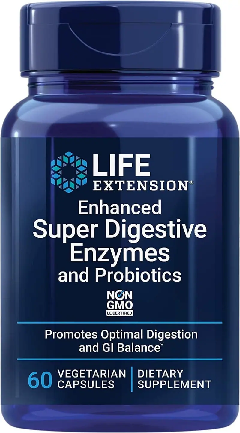 Life Extension Enhanced Super Digestive Enzymes and Probiotics (60 vegetarian capsules)