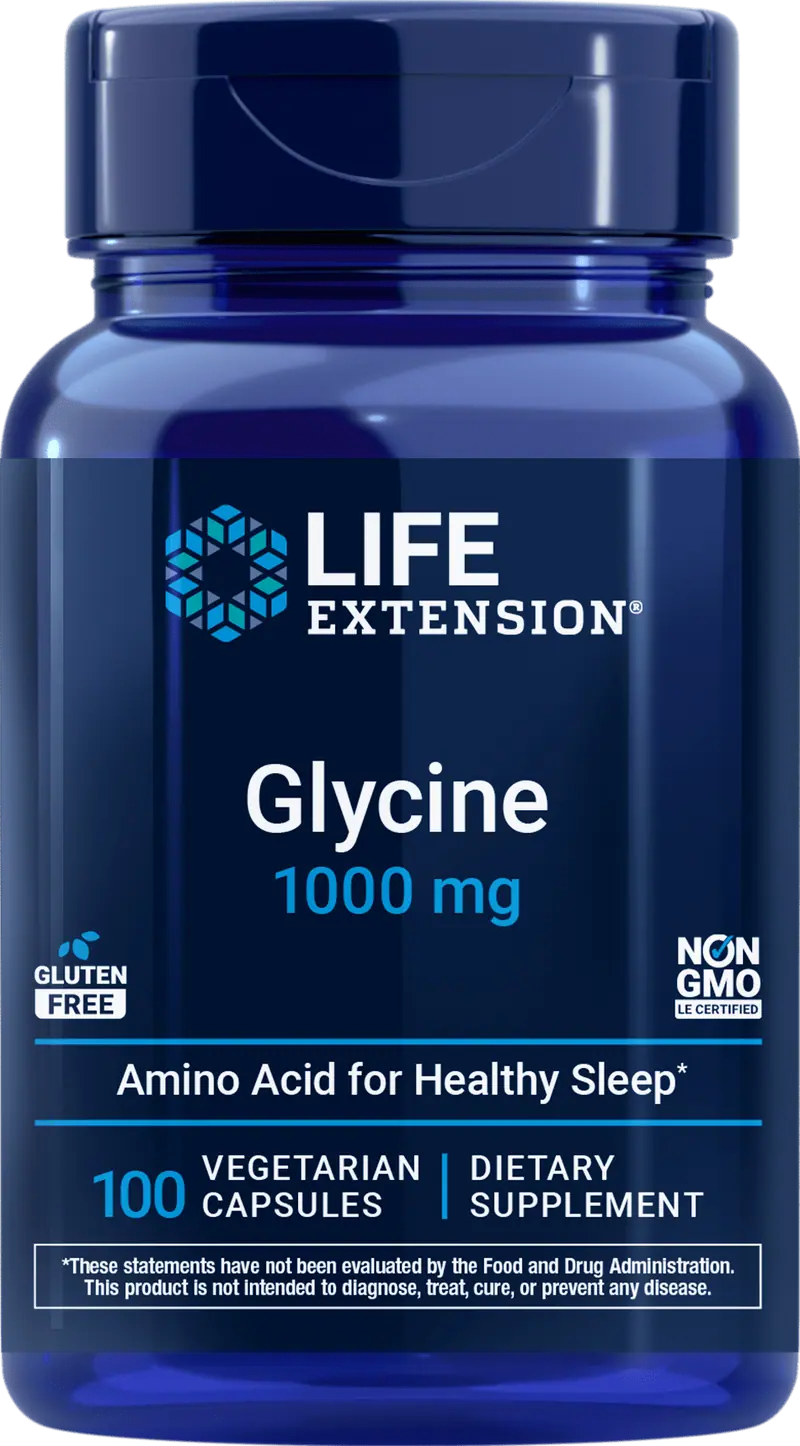 Life Extension Glycine (1000 mg, 100 vegetarian capsules)