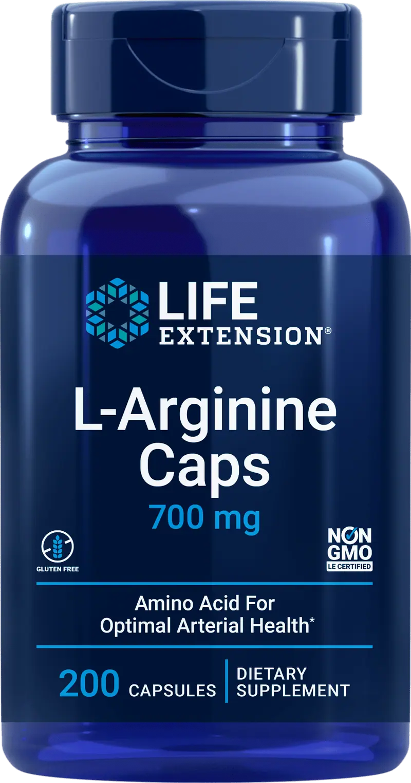 Life Extension L-Arginine Caps (700 mg, 200 vegetarian capsules)
