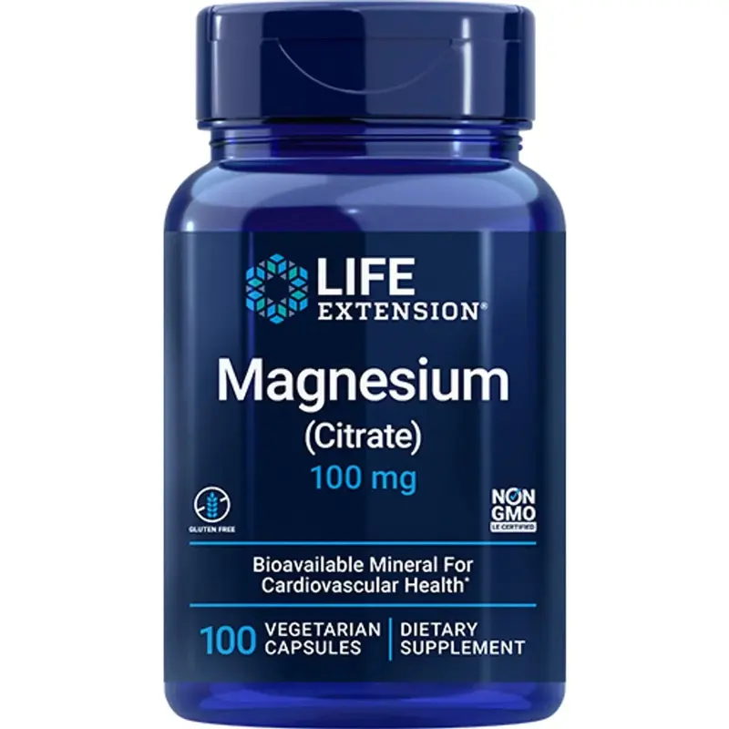 Life Extension Magnesium (Citrate) 100 mg (100 Vegetarian Capsules)