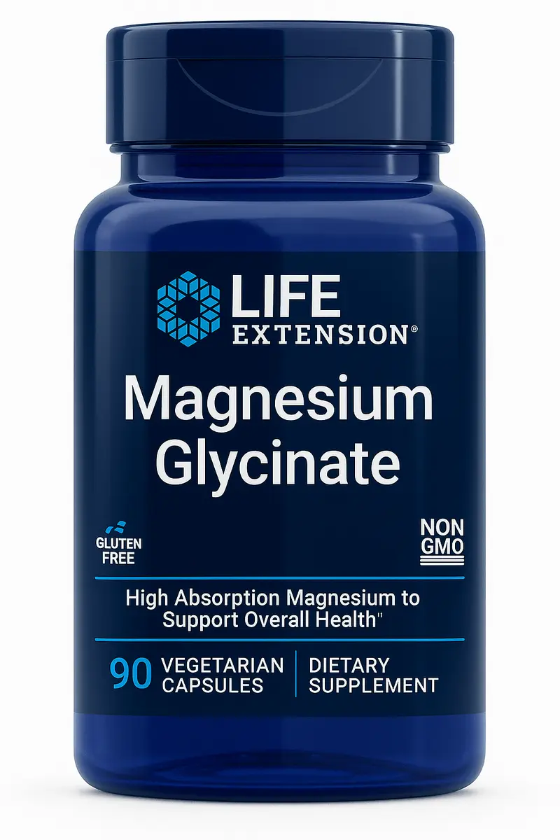 Life Extension Magnesium Glycinate 105 mg (90 Vegetarian Capsules)