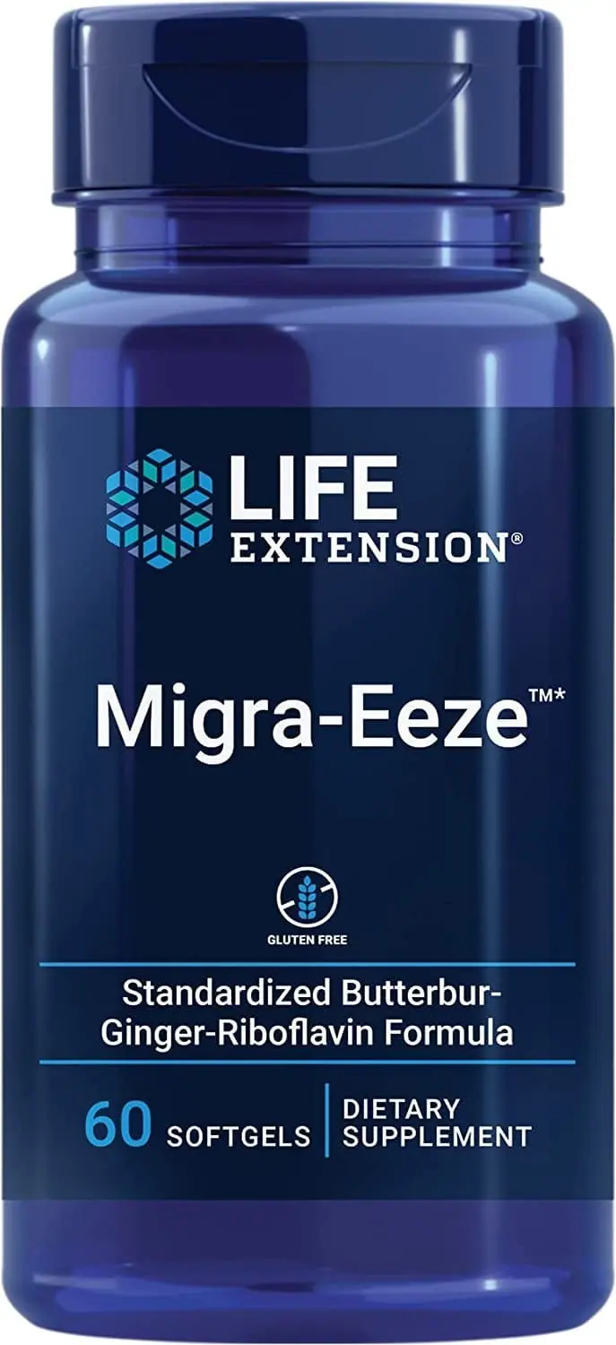Life Extension Migra-Eeze™ Butterbur Ginger Riboflavin (60 softgels)