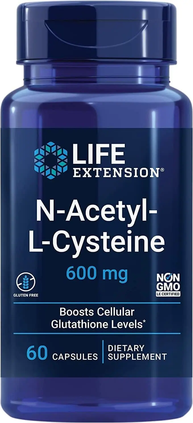 Life Extension N-Acetyl-L-Cysteine 600 mg (60 Capsules)