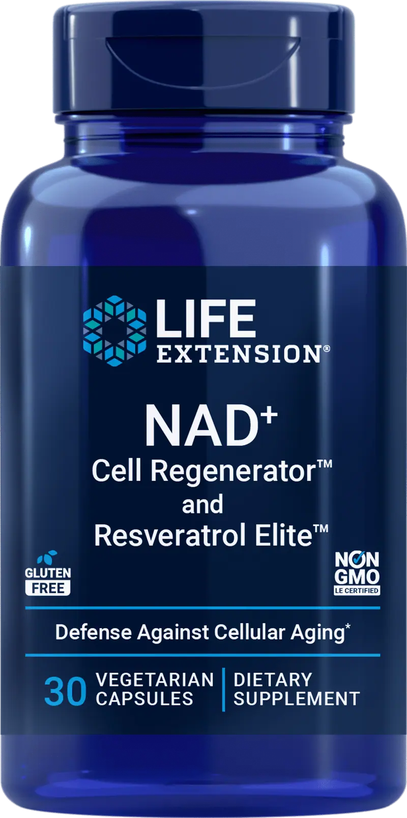 Life Extension NAD+ Cell Regenerator and Resveratrol Elite (30 Vegetarian Capsules)