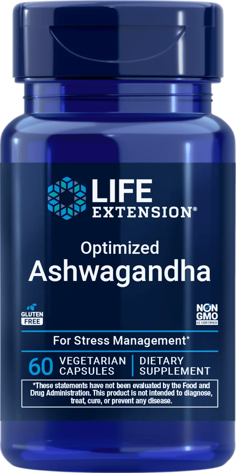 Life Extension Optimized Ashwagandha (60 Vegetarian Capsules)