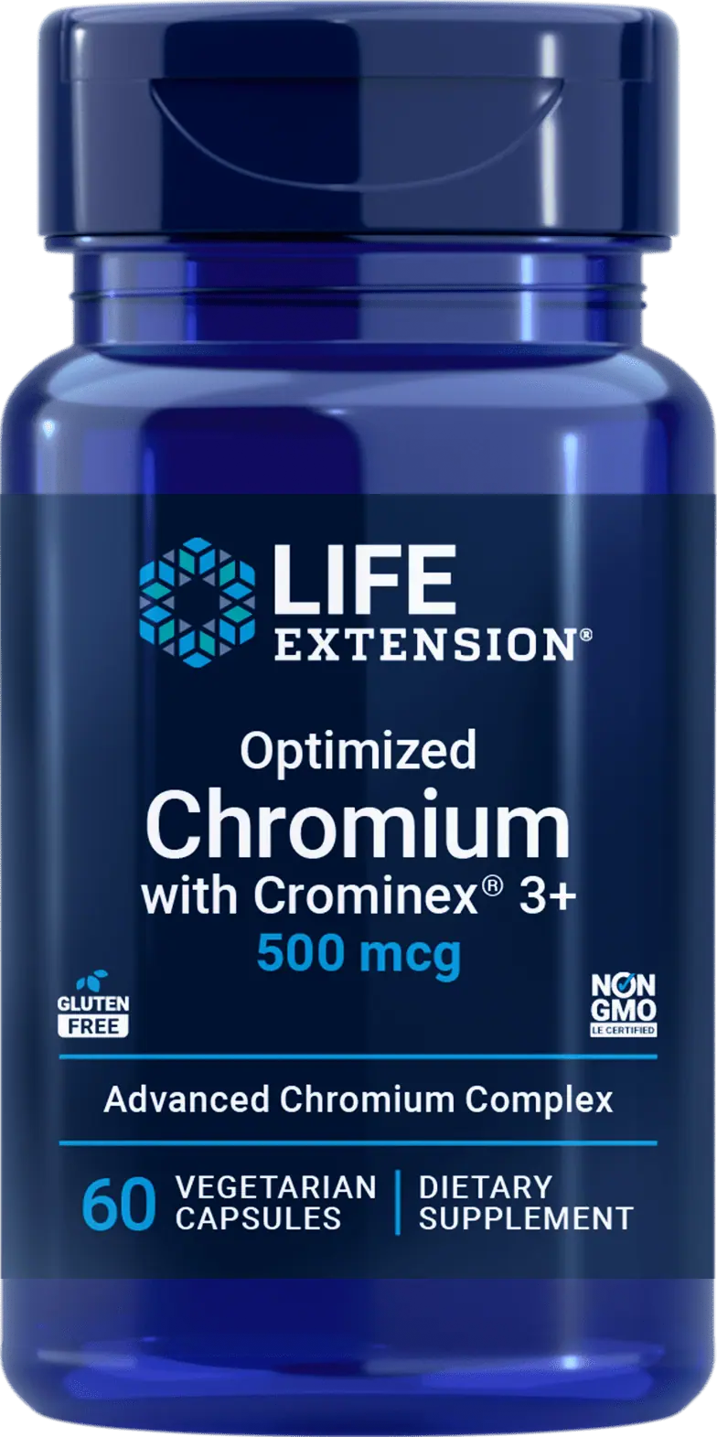 Life Extension Optimized Chromium with Crominex® 500 µg (60 Vegetarian Capsules)