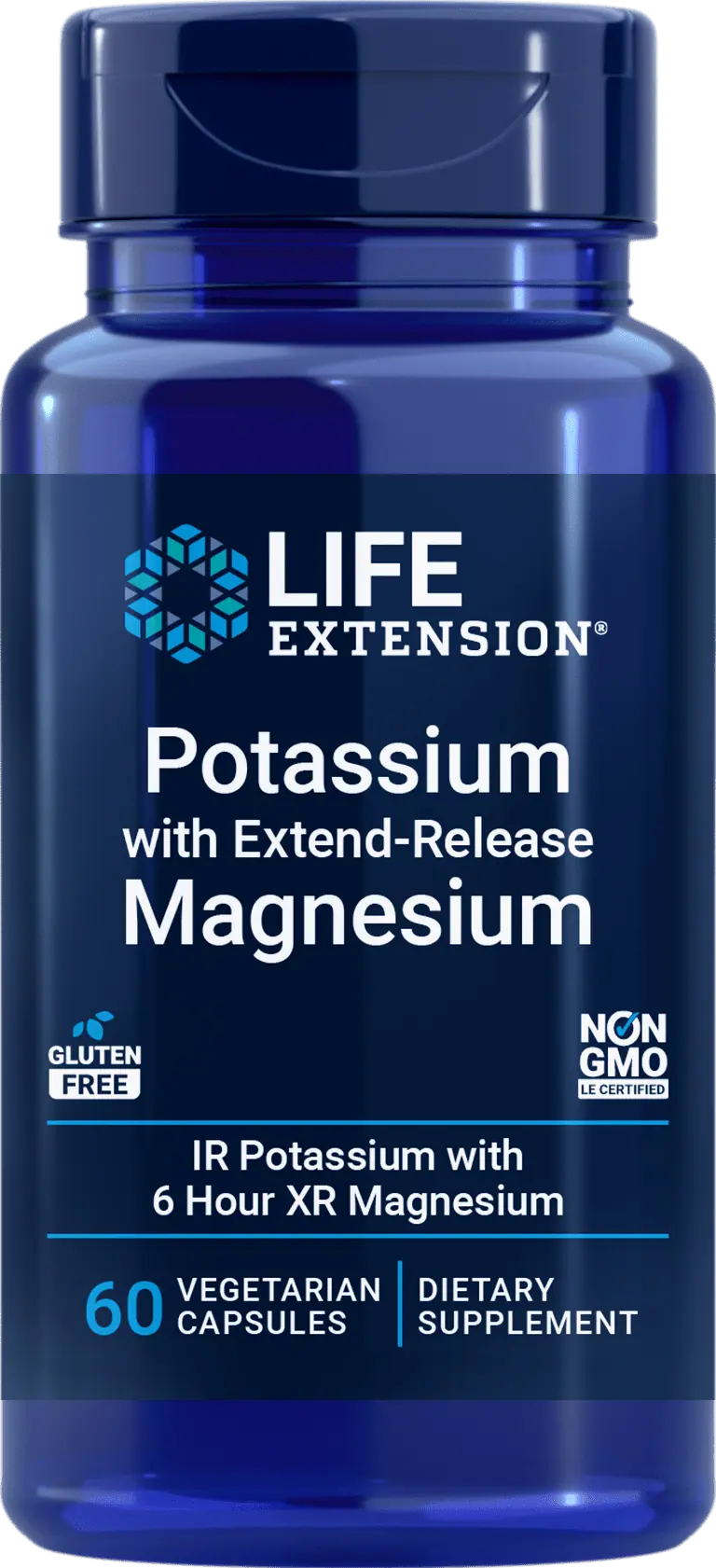 Life Extension Potassium with Extend-Release Magnesium (60 Capsules)