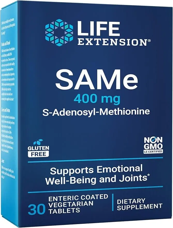 Life Extension SAMe 400 mg (60 Enteric-Coated Tablets)