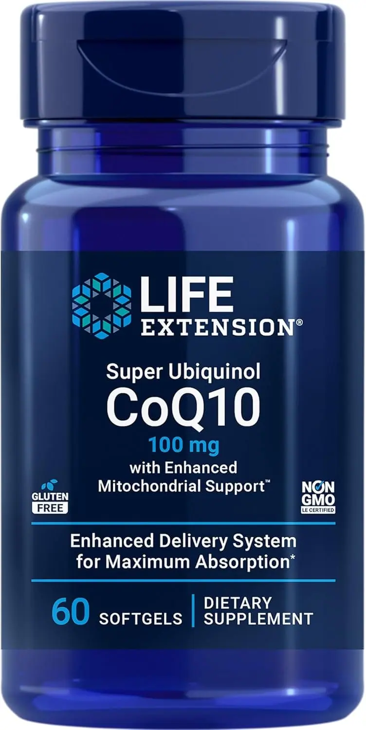 Life Extension Super Ubiquinol CoQ10 with Enhanced Mitochondrial Support (100 mg, 60 softgels)