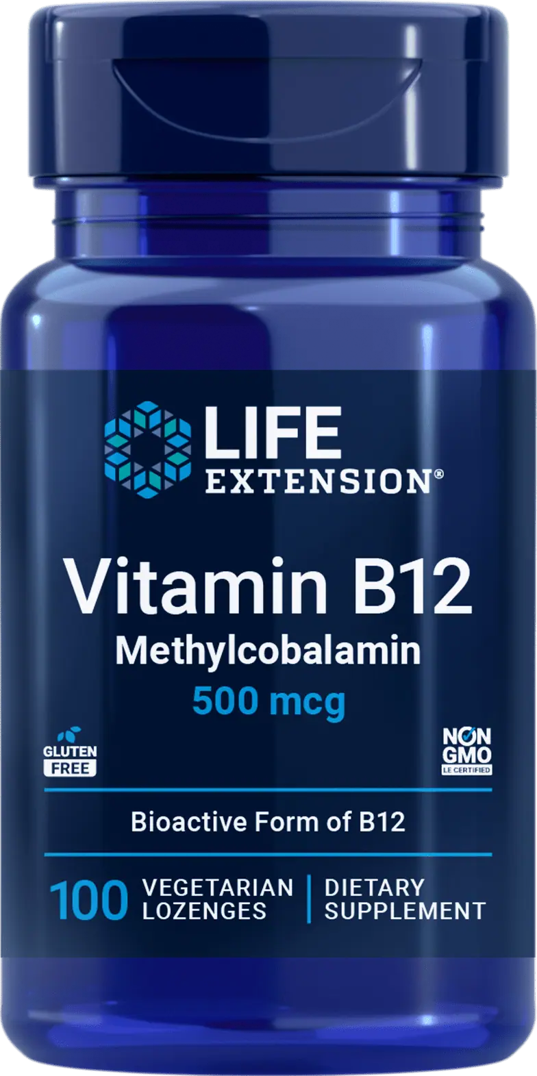 Life Extension Vitamin B12 Methylcobalamin 500 µg (100 Vegetarian Lozenges)