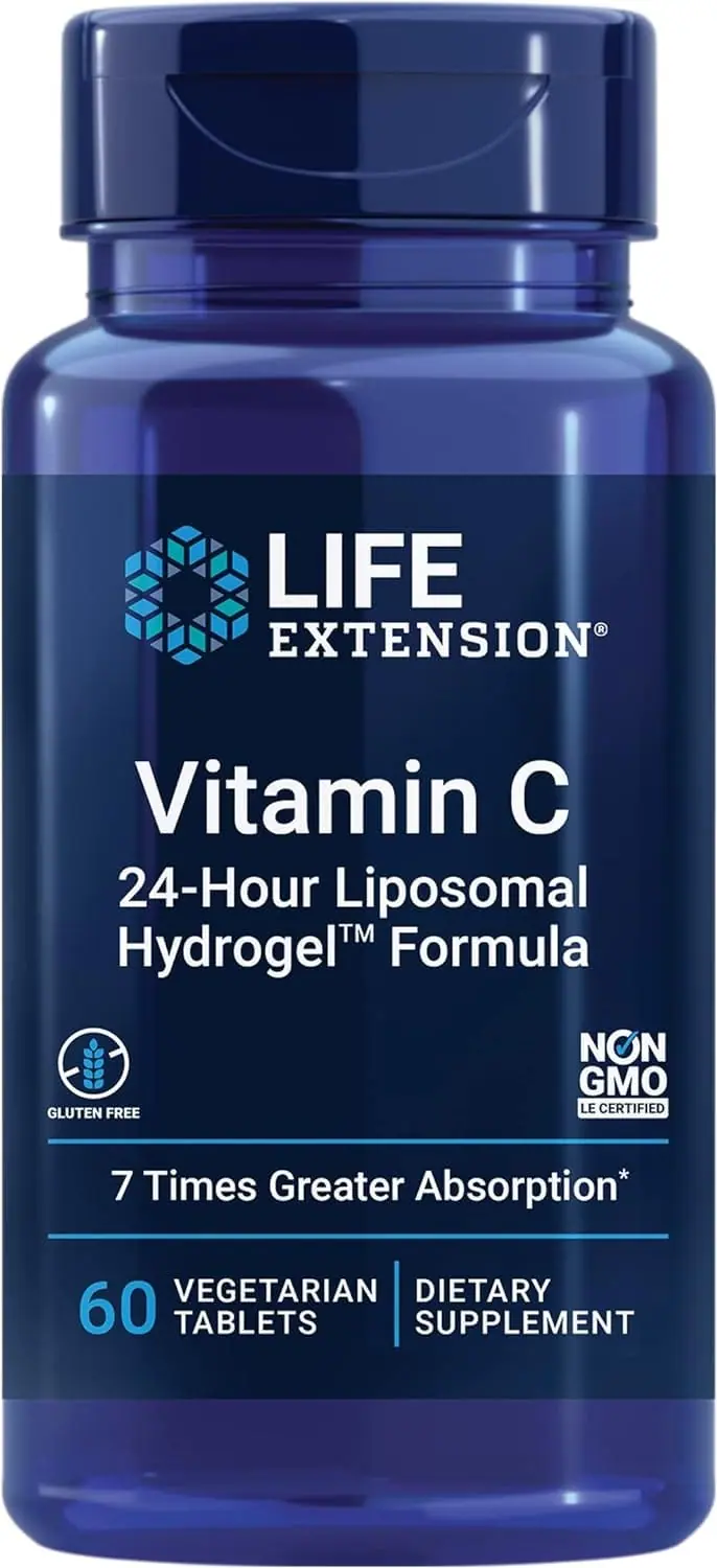Life Extension Vitamin C 24-Hour Liposomal Hydrogel Formula (60 vegetarian tablets)