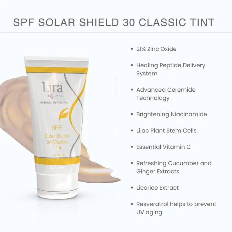 Lira Clinical Solar Shield Classic Tint SPF 30 – farget solkrem