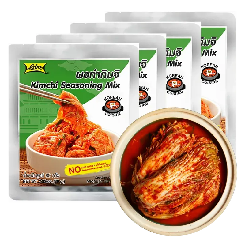 Lobo Kimchi Base Seasoning Mix, 4x80g