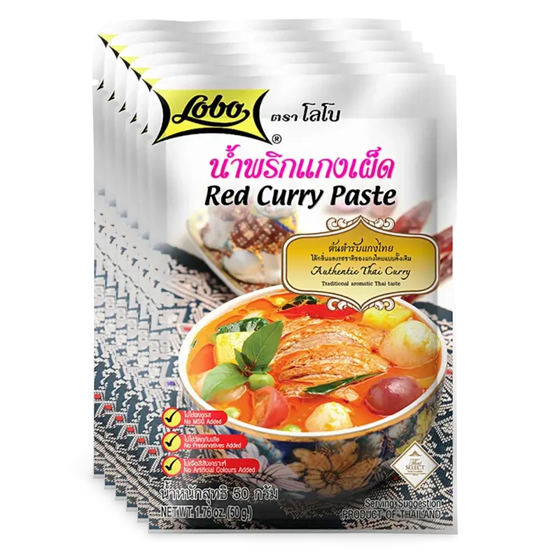 Lobo Red Curry Paste, 6x50g
