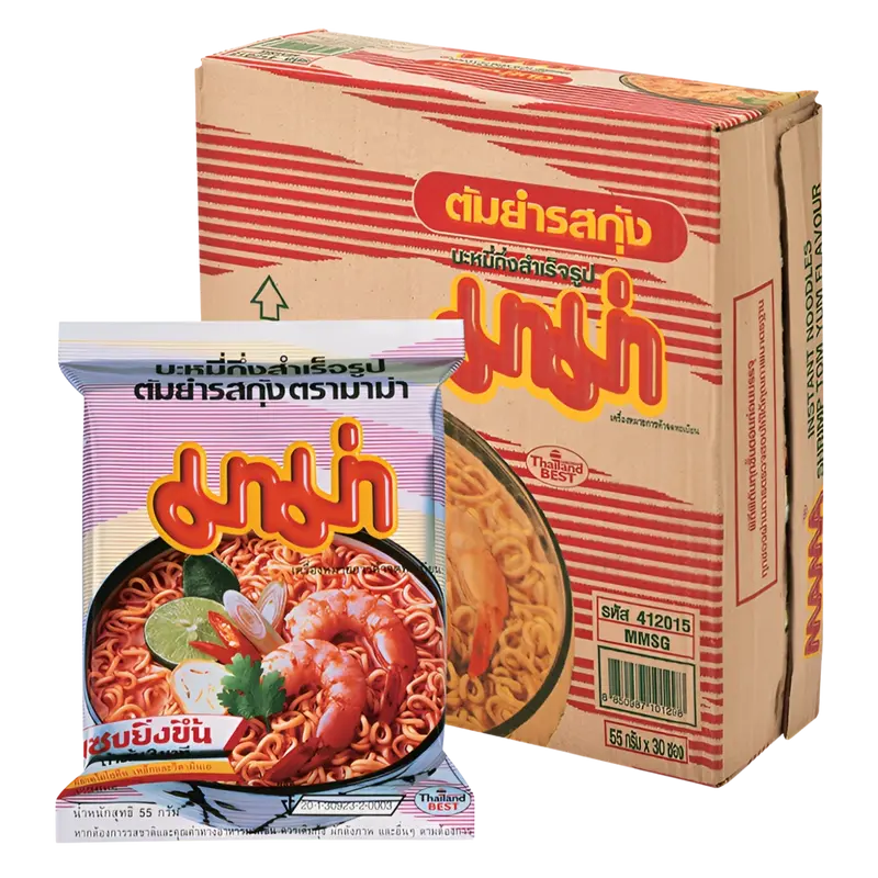 MAMA Tom Yum Kung Flavour Instant Noodles, 30x55g