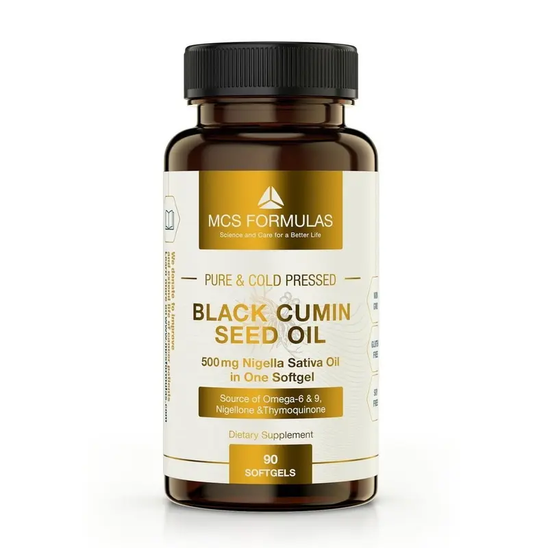 MCS Formulas Black Cumin Seed Oil 500 mg (60 Softgels)