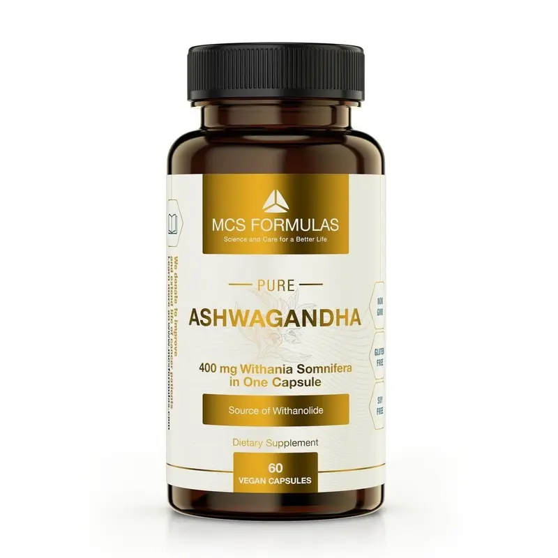 MCS Formulas Pure Ashwagandha (400 mg, 60 vegan capsules)
