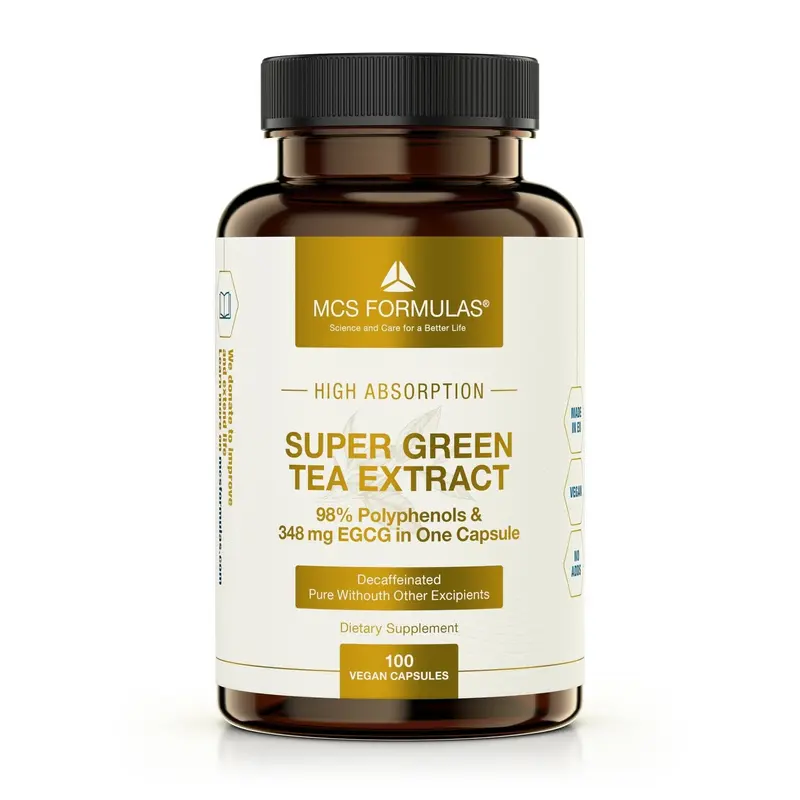 MCS Formulas Super Green Tea Extract with EGCG (580 mg, 100 capsules)