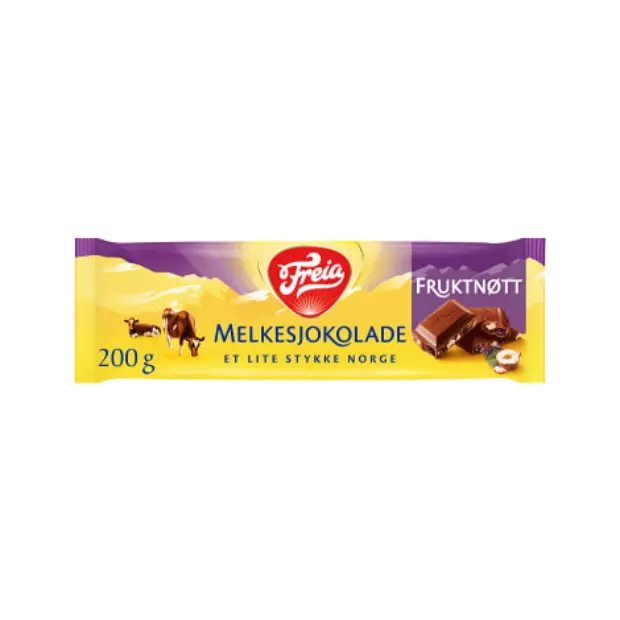 Milk Chocolate Fruit & Nut – Melkesjokolade Fruktnøtt 200g Freia