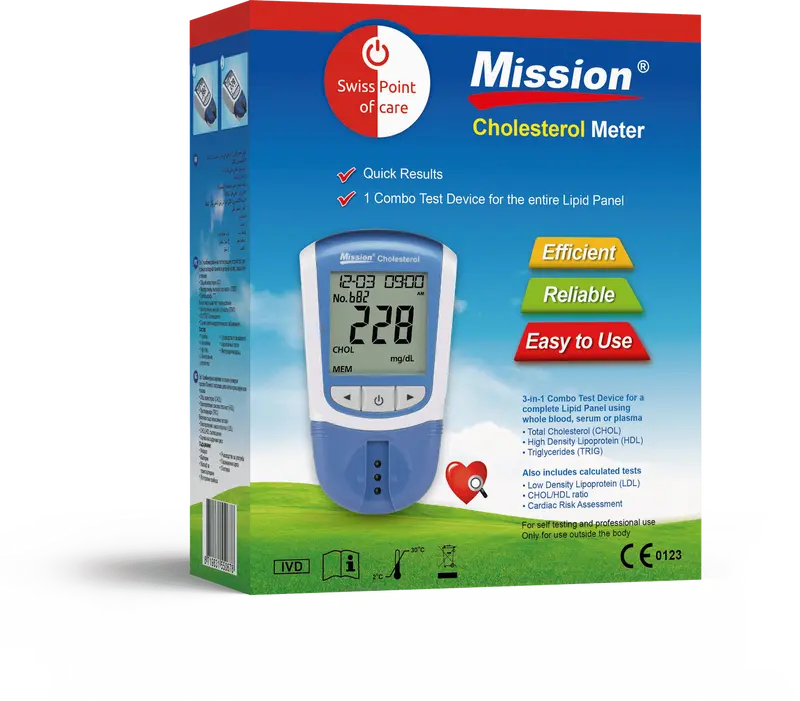 Mission 3-in-1 Cholesterol Meter Starter Pack (incl. 5 Tests)