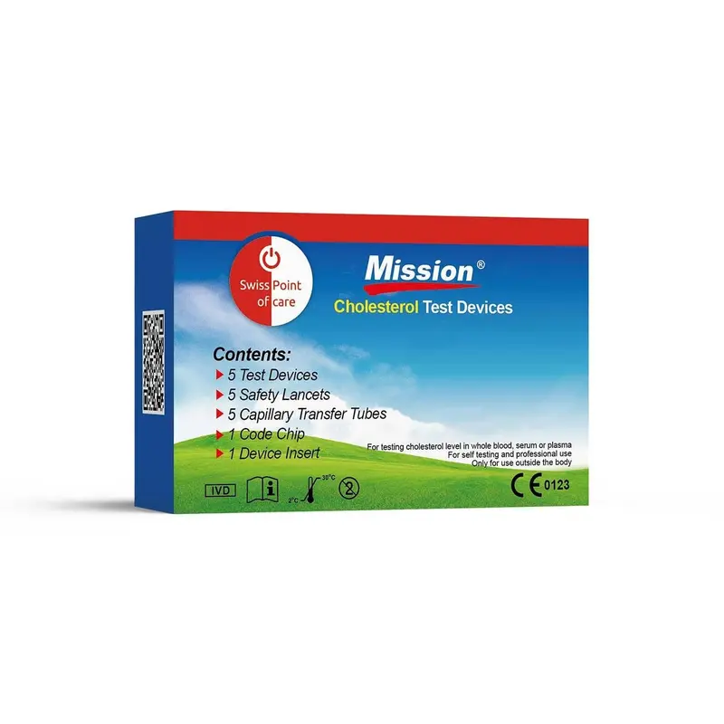 Mission® 3-in-1 Cholesterol Test Devices (5 strips kit)
