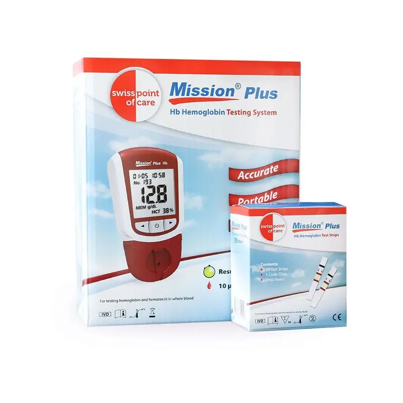 Mission Plus Hb Hemoglobin Meter Starter Pack (50 Strips)
