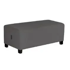 Modulsofa Hizia 2-seter sete u/rygg grå