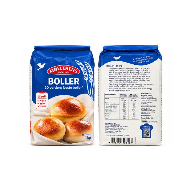 Møllerens Boller 1kg - Norwegian Sweet Bun Baking Mix