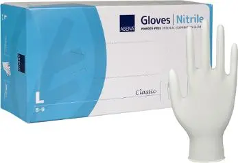 Nitrilhanske ABENA Cl. pf L hvit (200)