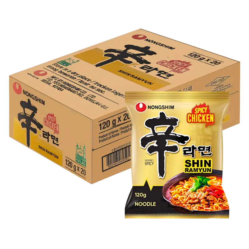 Nongshim Shin Ramyun Spicy Chicken Flavour, 20x120g
