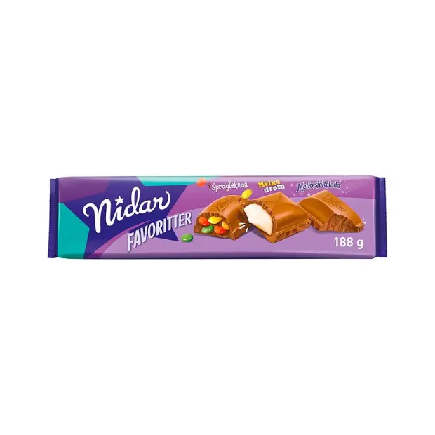 Norwegian Chocolate Favorites Blue - Favoritter Blå 188g Nidar
