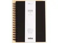 Notatbok GRIEG A5 100g 160s ruter sort