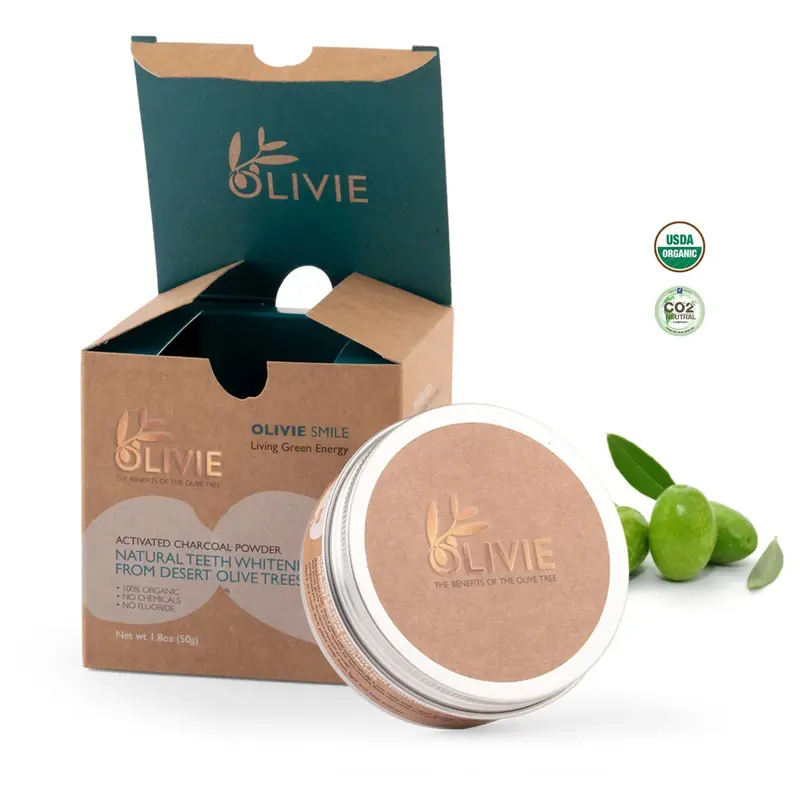 OLIVIE SMILE Activated Charcoal Teeth Whitening Powder 50 g