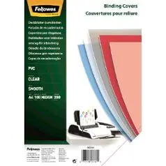 Omslag ring FELLOWES A4 200my Klar (100)