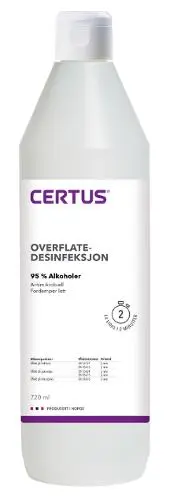 Overflatedesinfeksjon CERTUS 95% 0,72L