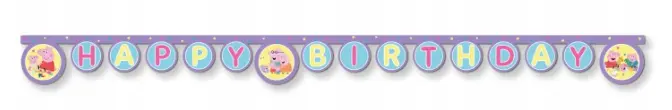 Peppa gris Happy birthday banner
