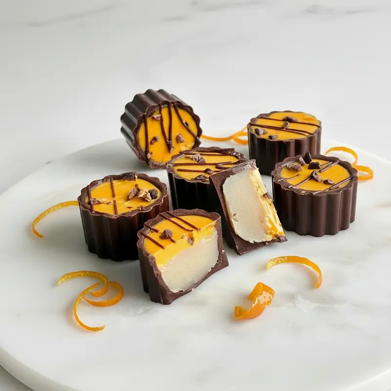 Petit Four 6 pk – Marsipan med appelsinkrem