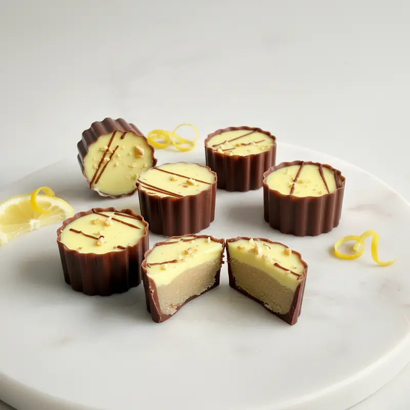 Petit Four 6 pk – Marsipan med sitronkrem